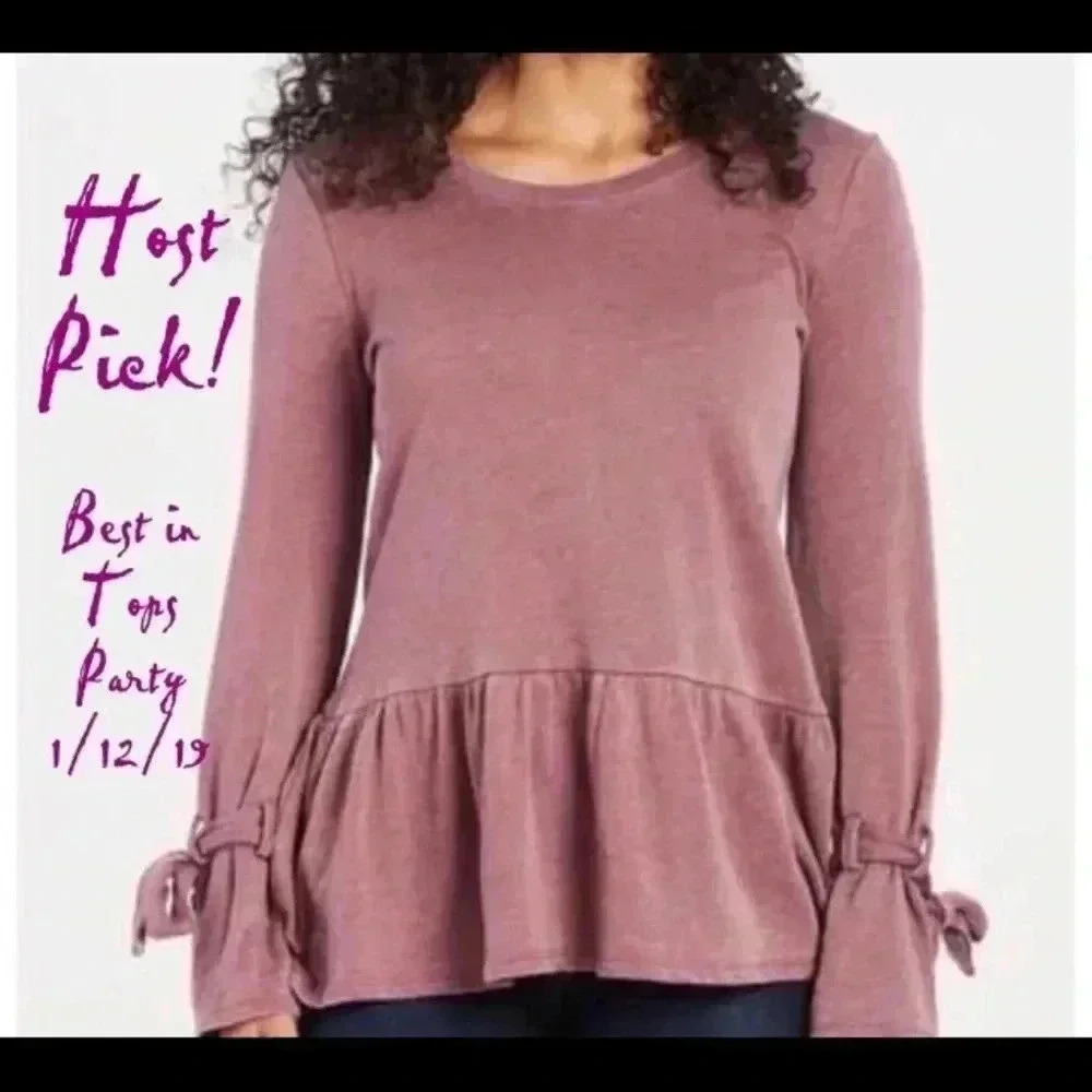 Allison Joy Blair Peplum Ruffle Tunic